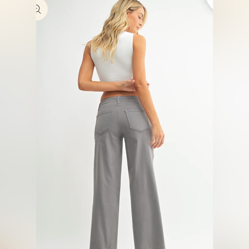 Just USA Gray relaxed wide Leg Jeans